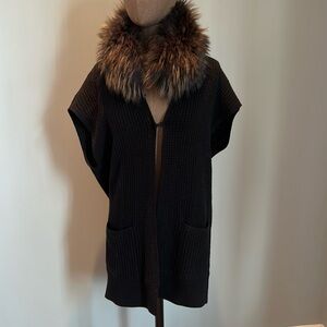 Alice and Olivia Racoon Collar Cardigan